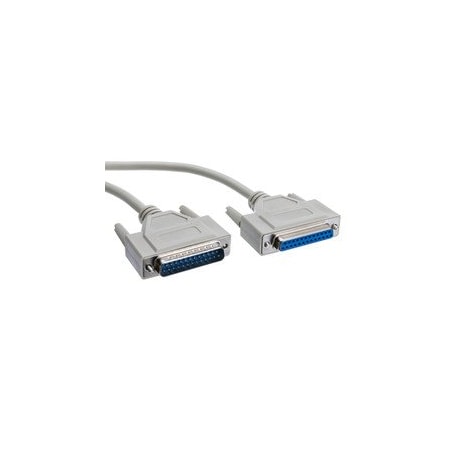 Cable Wholesale Serial Extension Cable, DB25 Male to DB25 Female, RS-232, 1:1, 6 foot 10D3-01206